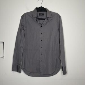 Rag & Bone Shirt Mens 15.5 Gray Tailored Fit Long Sleeve Button Up Dress Casual